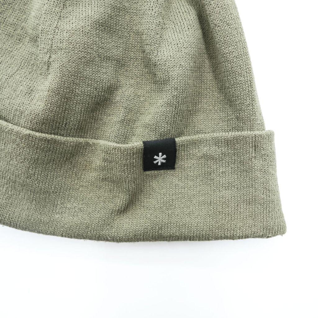 Used Snow Peak Made In Japan Knit Cap Beanie BRING Material Khaki HOME CAMP AC-20SU501