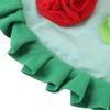 Three Red Flowers Pattern Rabbit Foraging Mat Rabbits Snuffle Mat Interactive Nosework Feeding Mat for Pets