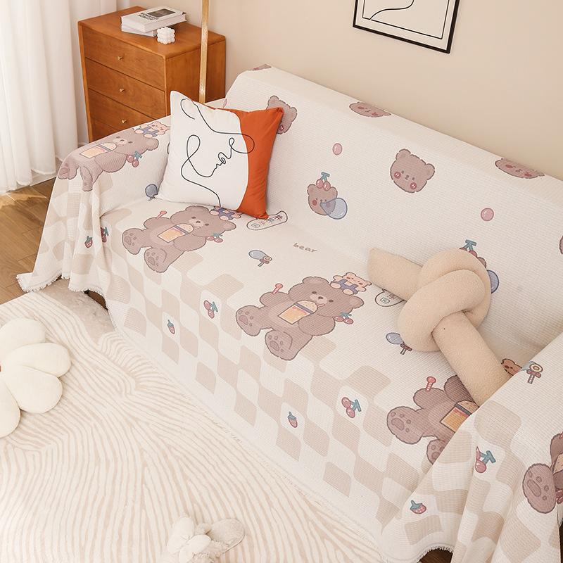 INS Style Sofa Towel Full Cover Cloth Simple Sofa Cushion Blanket All-Inclusive Universal Cover Towel Four Seasons Universal Sofa Cover Cover