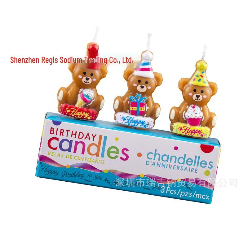 

Little Bear Birthday Celebration Gift Set: Includes Candles, Ice Cream, Cake, Party Hat, and Decorations for Kids Birthday Party. Size AS335A