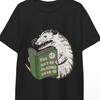 An Opossum Reading a Book The Art of Playing Dead Unisex T-shirt