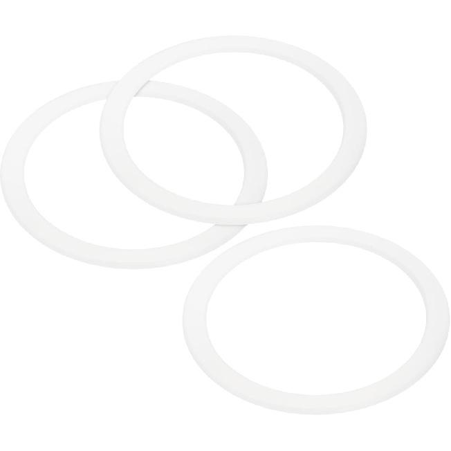 MECCANIXITY Gasket Seal Coffee Maker White Silicone Ring Replacement 42x55x2.2mm for 2-Cup Aluminium Coffee Pot, Pack of 3