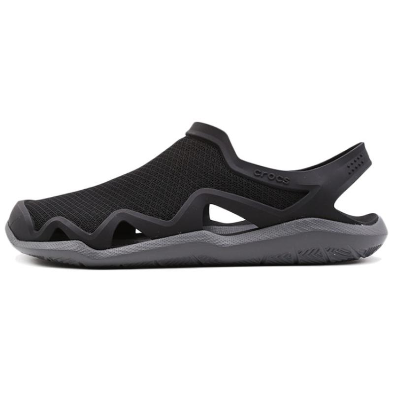 

Crocs Swiftwater Wave Sandal Flats Men s Black Grey 43-44