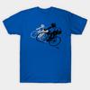 Men Black Print T-shirt Bike Racing Cycling No-Cut Transfer Paper Print Cotton Tshirt