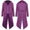 Mens Formal Tailcoat Costume Coat Medieval Long Dress Jacket for Halloween Cosplay Party Photo Wear and Theater Use Looks