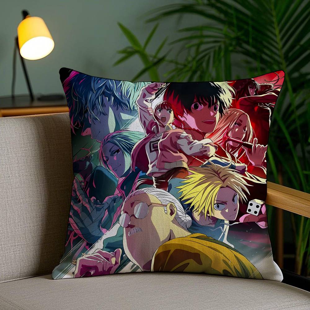 Anime S-Sakamoto Days Pillow Case Anti-dustmite Invisible Zipper Sofa Bed