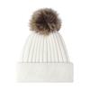 Machine Washable Winter Caps Knitted Hat for Women, Cold Weather Fleece Lined with Pom Thermal Hats Girls Pom, Chunky Snow Hat, Soft Ribbed