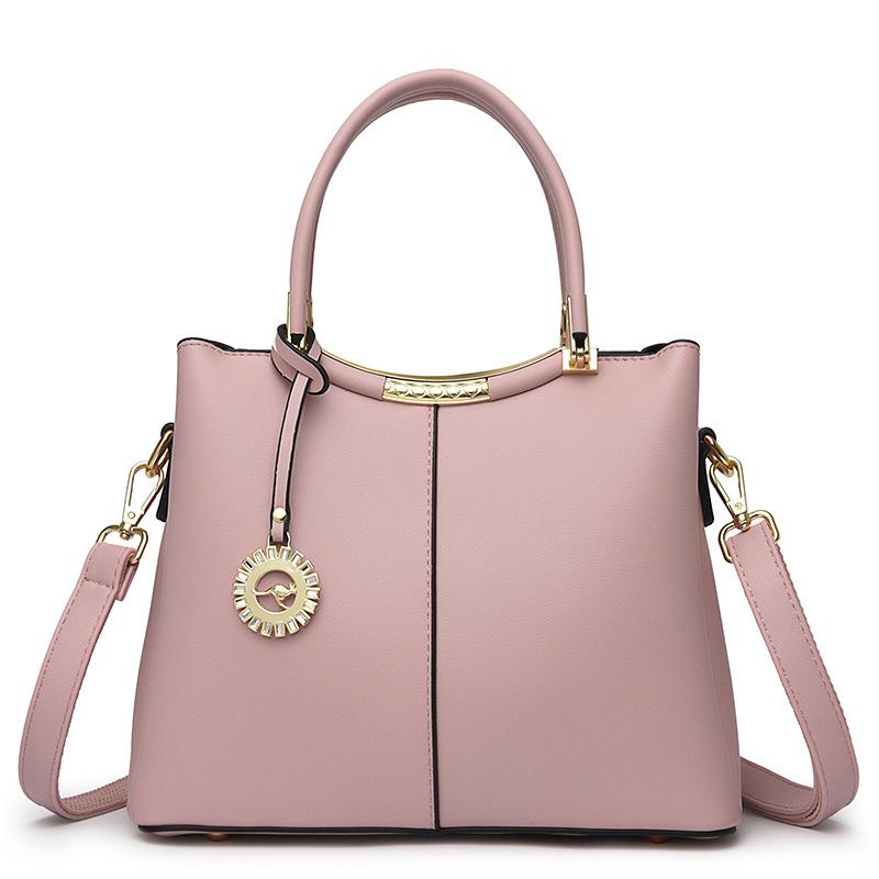 

Urban simple large-capacity commuter women s handbag, free mother bag рожевий