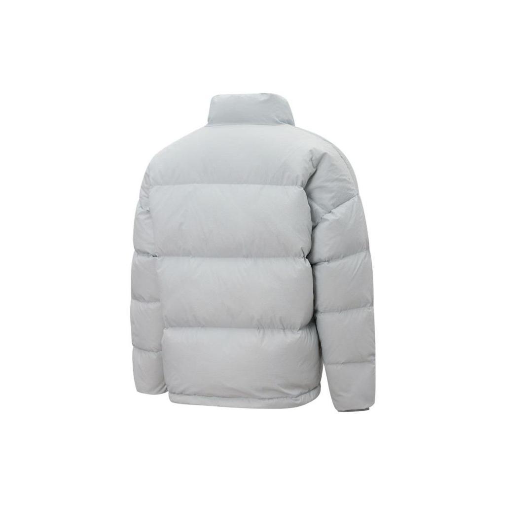 Puma MMQ Series Solid Short Stand Collar Hidden Zip Down Jacket Unisex Outerwear Grey 536623-80