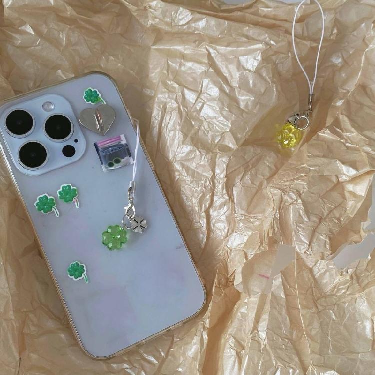 Versatile Use Four Leaf Clovers Phone Chain Multipurpose Phone Lucky Charm Keychain for Keys and Wallets Accessory