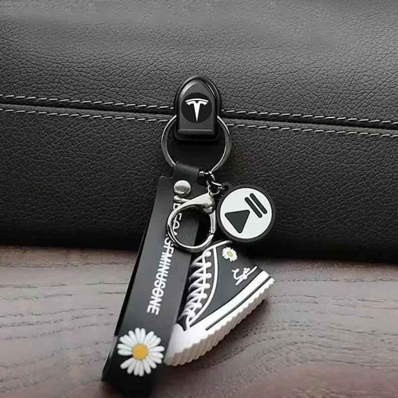 Car Sticker Tesla Car Accessories Car Remote Key Emblem Logo Sticker Decoration Decals for Tesla Model 3 Roadster Model S Model