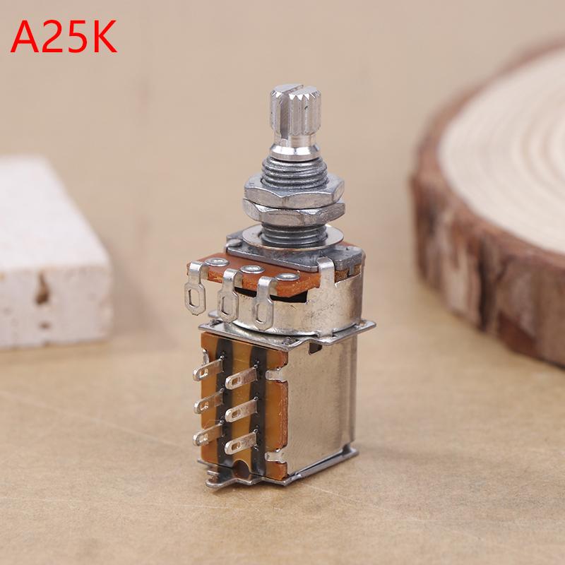 1Pc Guitar Push Pull Potentiometer(Pot) For Electric Guitar Bass A/B 25K/50K/250K/500K Guitars Control Potentiometers Parts A25K