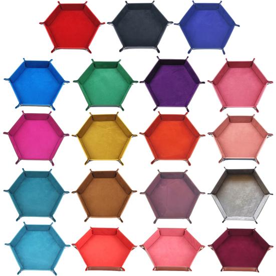 Storage Tray Foldable Large Capacity Faux Leather Assorted Dice Shape Organizer Holder Household Supplies