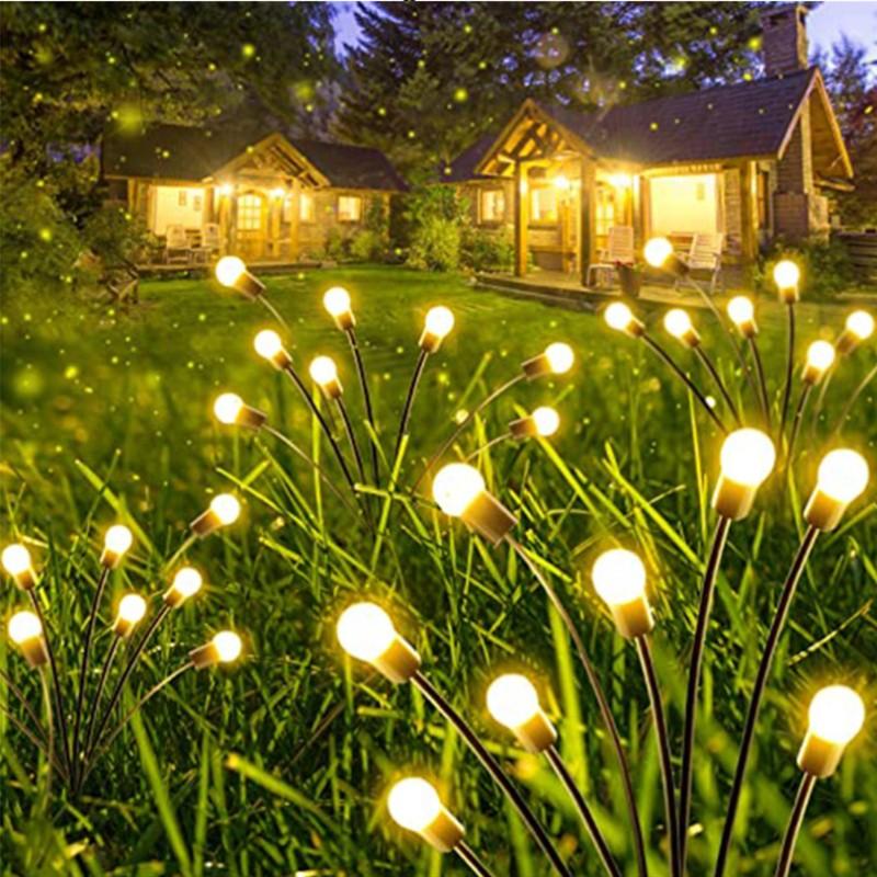 Garden Lights New Upgraded Solar Powered Firefly Lights Outdoor Garden Lights for Christmas Wedding Ramadan Decoration 2025