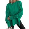 Women's Casual Crew Neck Sweatshirt Oversized Long Sleeve Pullover Tops Soft Side Slit Fall Loose Outfit
