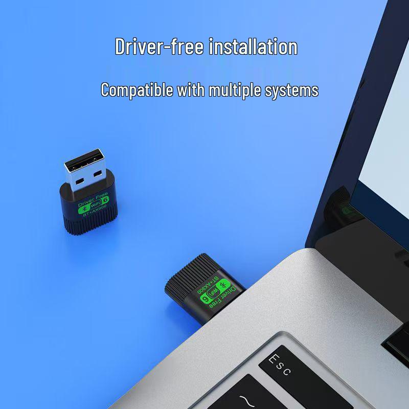 Dual-Band WiFi 6 USB AX1800 Bluetooth 5.4 2-in-1 Wireless Network Adapter