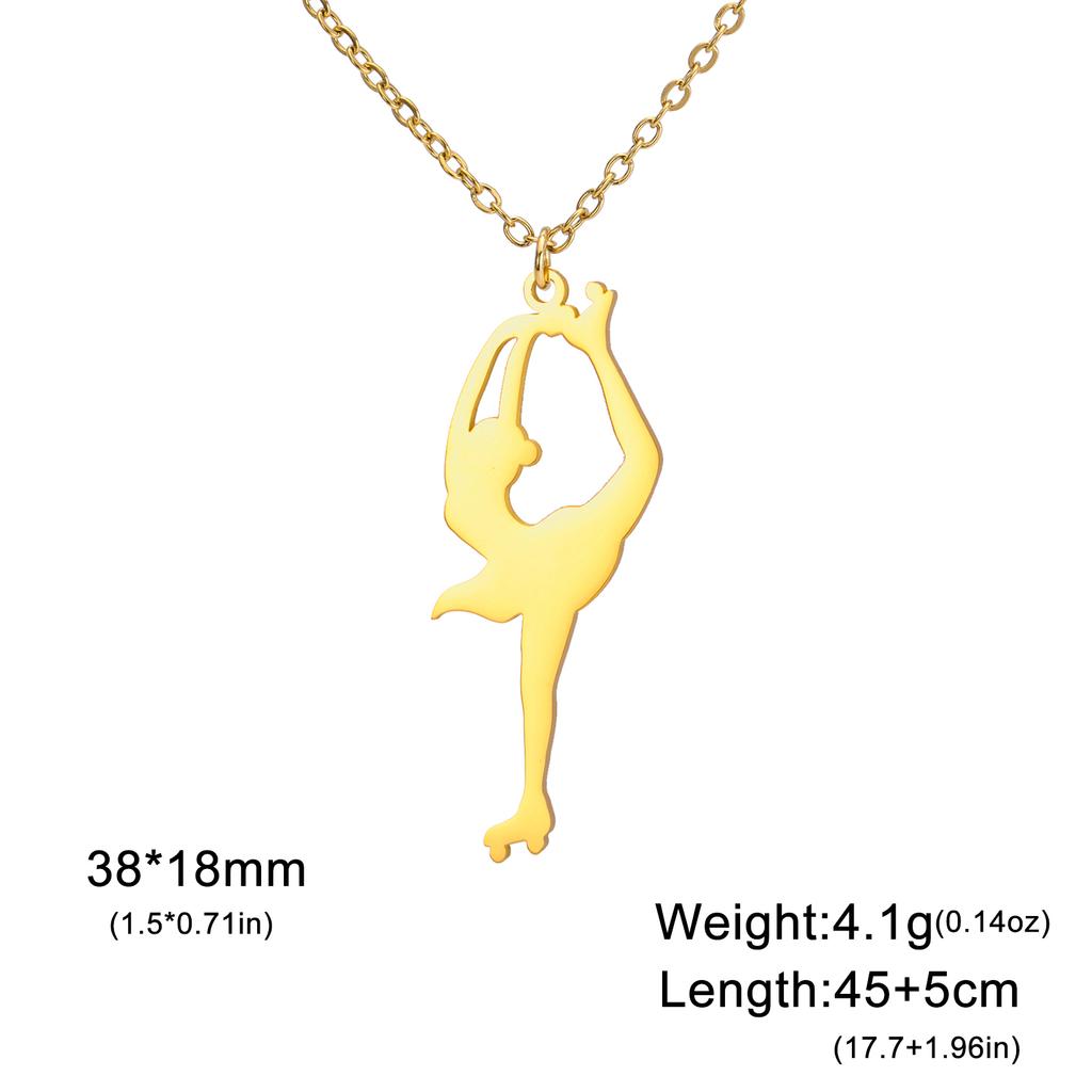 Collar de Patinaje sobre Hielo con Figura Unift para Mujer Hija Acero Inoxidable Patinaje sobre Ruedas Deporte Patinaje Artístico Joyería para Niña Moderno