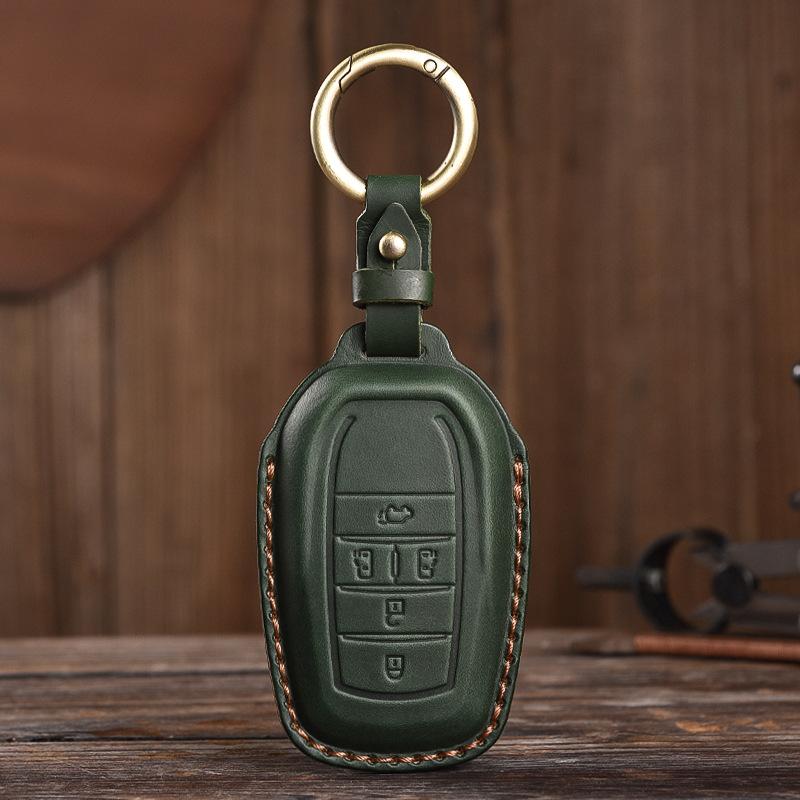 Retro Old Style Handmade Real Cowhide Car Key Cover for Toyota Bag Case