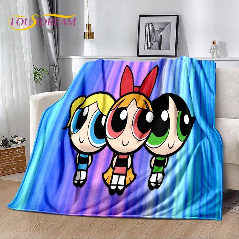 

Мультяшное Милое П-Пауэрпафф Герл Мягкое Фланелевое Одеяло для Кроватей Спальни Дивана Пикника, Плед для Покрывала Отдыха на Открытом Воздухе, Подарок 50x60in