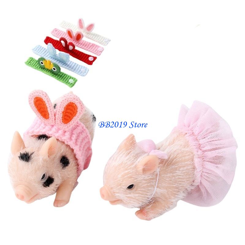 Q0Kb Life Like Pig Toy Silicone Piggy Toy Realistic Porket Dolls For Office Stress Relief Animal Doll Reborns Raise A Pet Toy