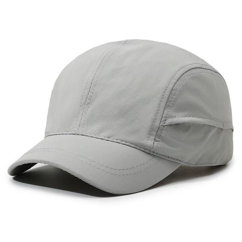 Summer Retro Short-Brim Baseball Cap Outdoor Sports Quick-Dry Running Hat Simple Casual Sun Protection Shade Hat
