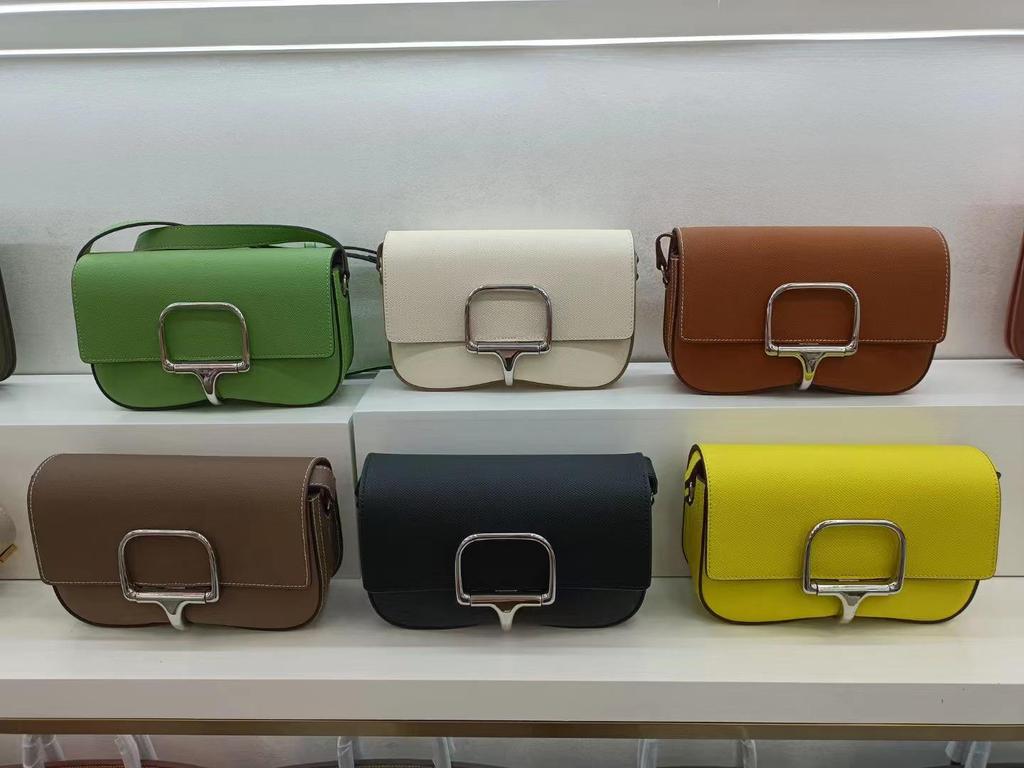 Genuine Leather Palm Print Bum Bag - Versatile Saddle Bag, Crossbody & Single Shoulder Bag, 24 New Cowhide