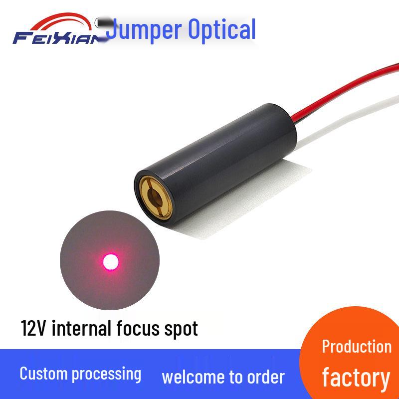 10X30mm 650nm 0.4mW 12V Red Dot Positioning Laser Module for Marking Machine