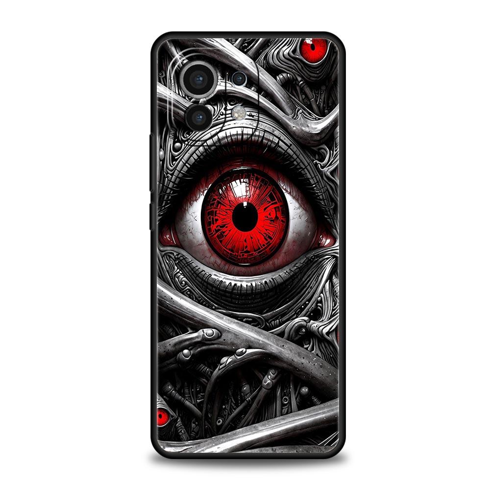 Spooky Scary Red Eye Phone Case Cover for Xiaomi Mi 17 Pro Max 15 14 13 12 11 Ultra 15T 14T 13T 12T 11T Pro Lite Soft TPU Shell