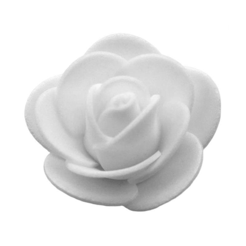 100Pcs 3.5cm Artificial Flower Foam PE Rose Heads DIY Valentine's Day Roses Wedding Candy Box Decoration
