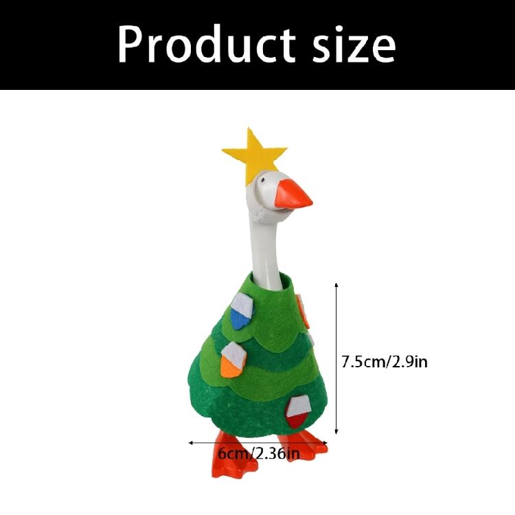 Elegant Holiday Porch Geese Decoration For Christmas New Year Outdoor Garden Yard Decoration Fabric Accessory