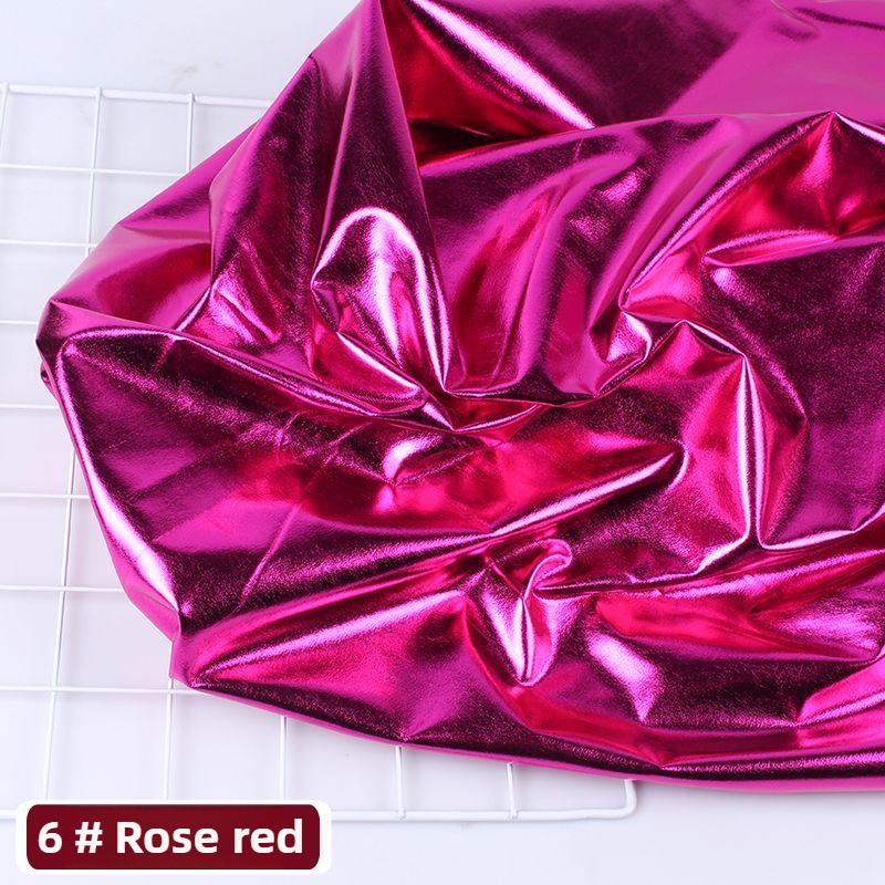 Elastic Golden Reflective Fabric By The Meter for Stage Clothes Hats Decoration Sewing Plain Bronzing Cloth Smooth Skin-friendly