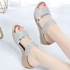 Real soft leather sandals soft platform 2025 new comfortable cool slippers mother summer versatile fashion wedge heel women's shoes
