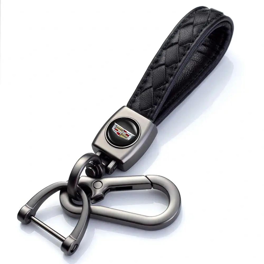 

For Cadillac Logo Escalade CTS ATS SRX Deville BLS XT4 XT5 XT6 STS XTS SLR XLR CT4 CT5 CT6 High Quality Keyring Car Key Holder чорний