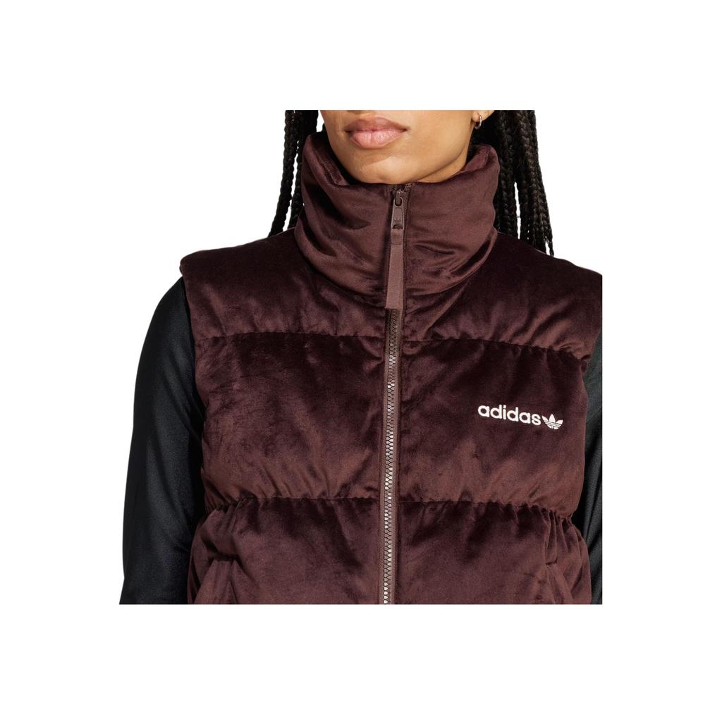 Adidas Originals Regen FW24 Velvet Down Vest Women Vests Dark-Gray Brown IW8388