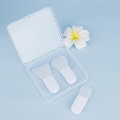 Ensemble de masque facial pratique gel de silice 3 pinceaux de maquillage pour tous types de taches, 1 pièce.