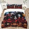 3pcs Horror Night Movie Characters Comforter Set with 1 Quilt Cover and 2 Pillowcases (No Core) - Halloween Decorations, Home Decor, Holiday Gift, Pol