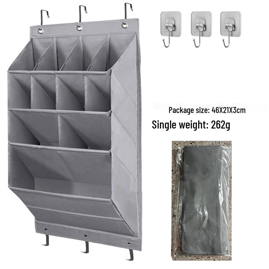 Wall-Mounted Multi-Layer Foldable Shoe and Sundry Storage Bag