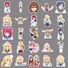 50 Pictures of Kanoko Nako's Cartoon Stickers Personalized Japanese Comic Decorative Water Cup Mobile Phone Case Stickers