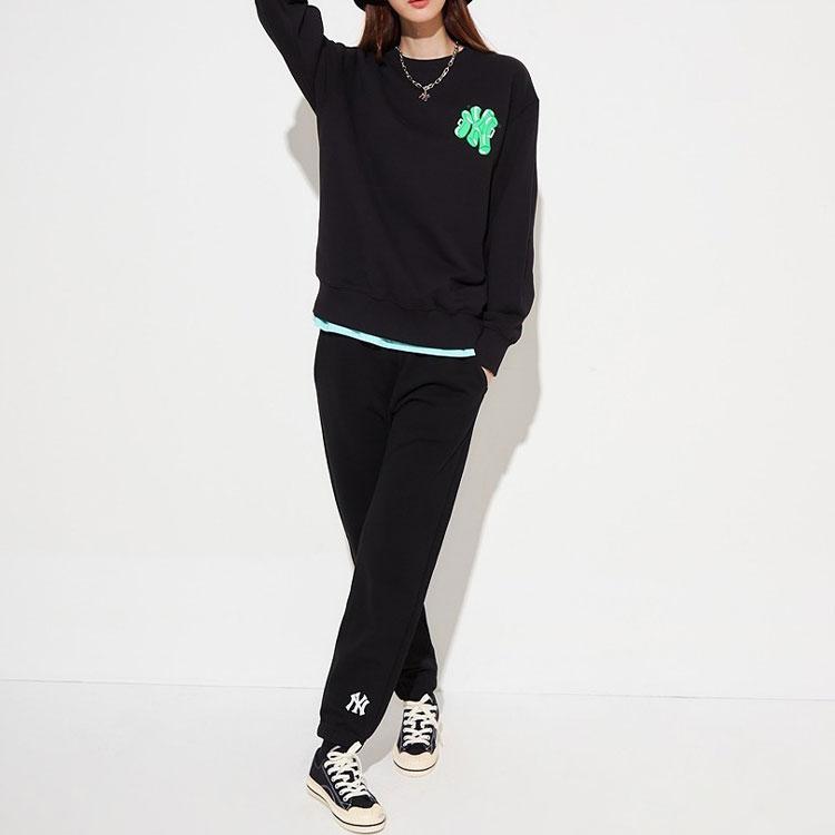 New MLB Knitted Sports Pants Unisex Black 3ATPB0421-50BKS