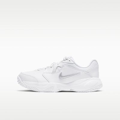 Nike Court Lite 2 White Metallic Silver (GS) 36.5