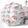 1pc Elephant Pattern Automatic Opening/Closing Folding Umbrella with 8 Ribs, Plastic Handle, Windproof Portable Sunshade Umbrella Yy251222185
