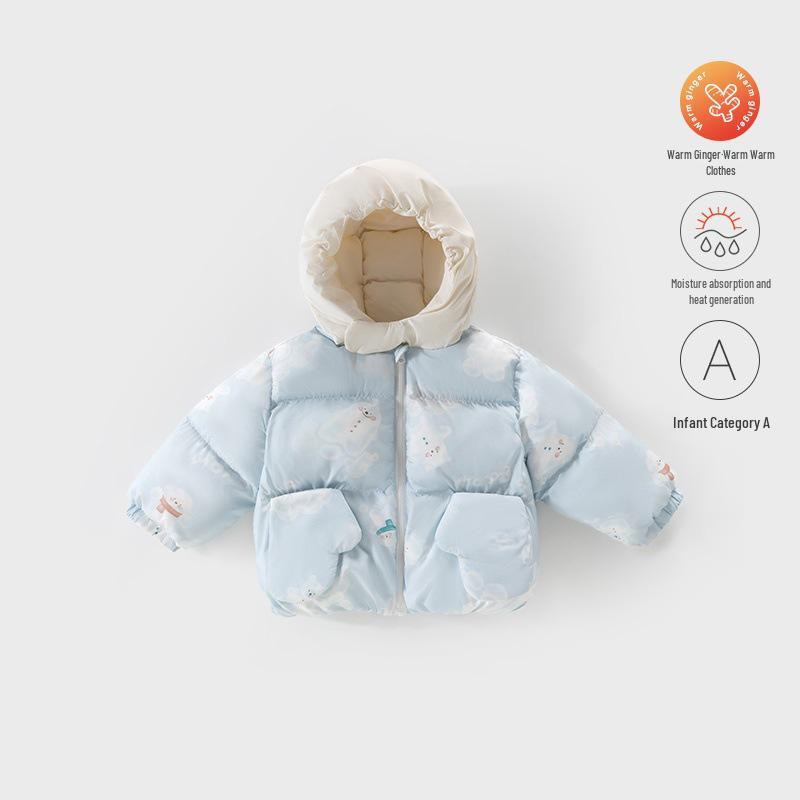 

Girls Thickened Winter Outerwear: Padded Cotton Outfit for Warm Outings 120 cm