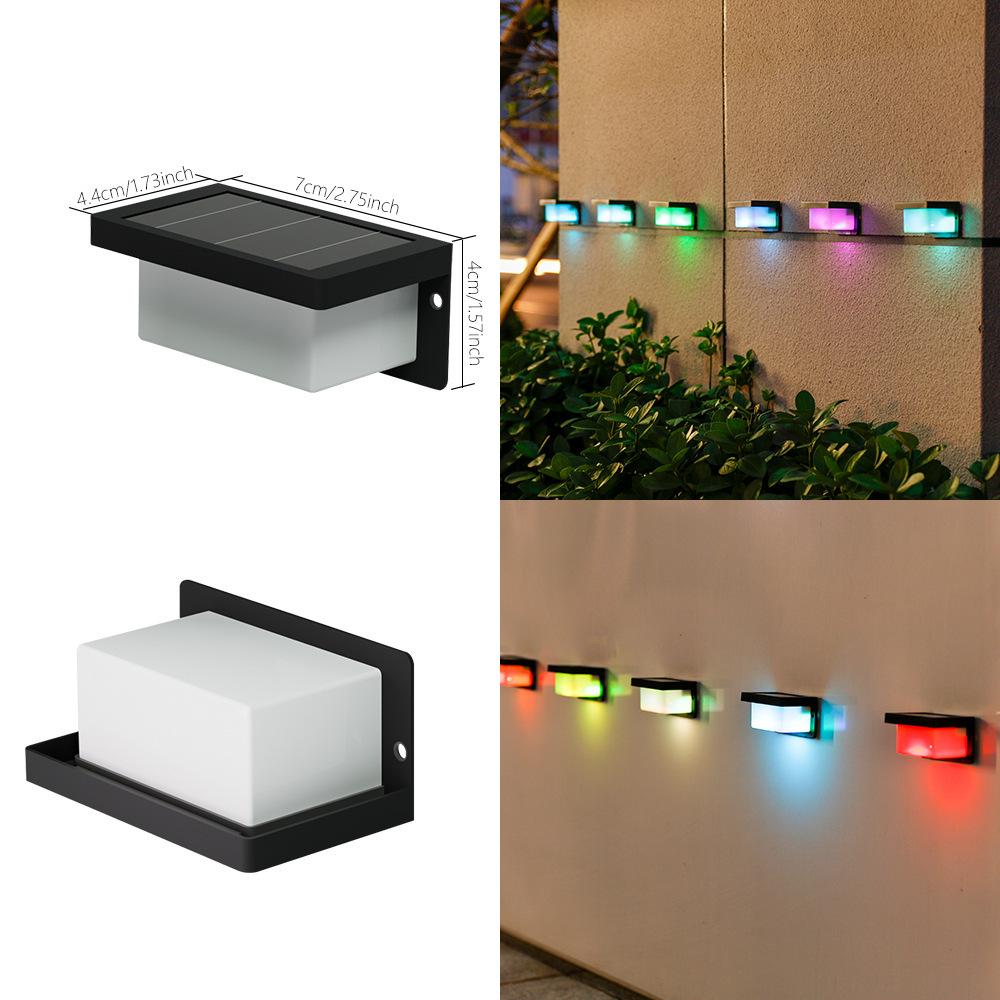 Waterproof Solar Outdoor Wall & Stair Lamp - Decorative Light for Fences, Railings, and Garden