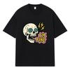 2026 Skull I'm Fine Printed Graphic Y2k Harajuku Streetwear 100% Cotton T Shirt Casual Oversized Summer Men T-shirt