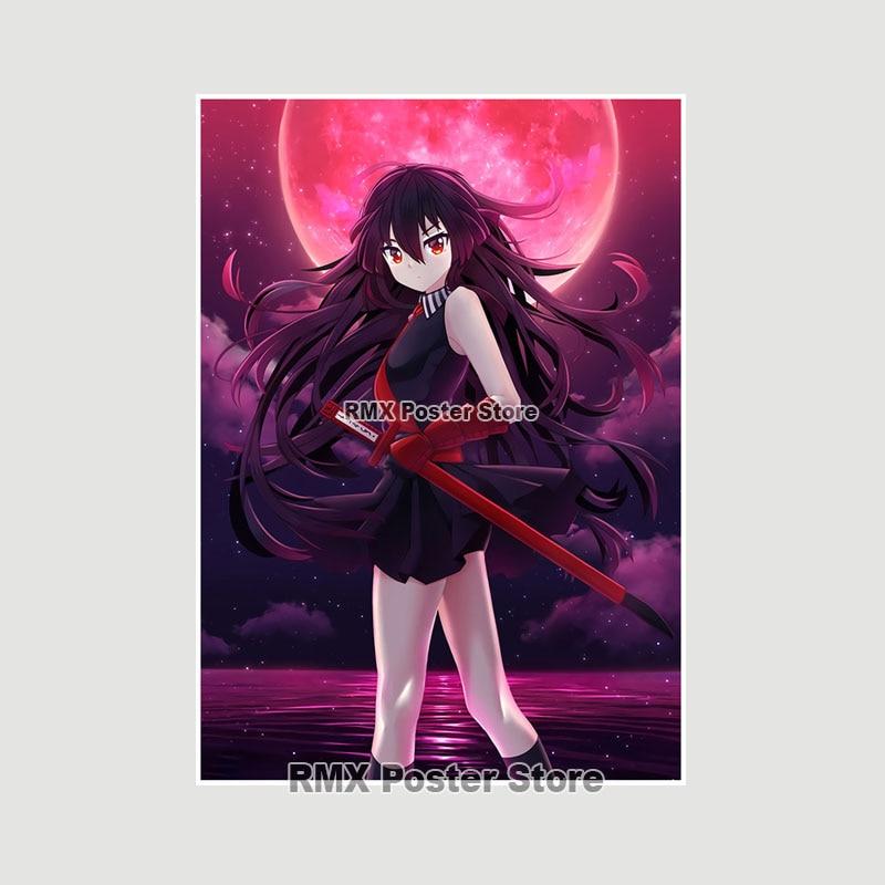 Akame Ga Kill Anime-Poster und Drucke, Wandkunst, Dekoration, weißes Papier, dekorative Gemälde, Bilder, Wohnzimmer, Zuhause, Wandbild