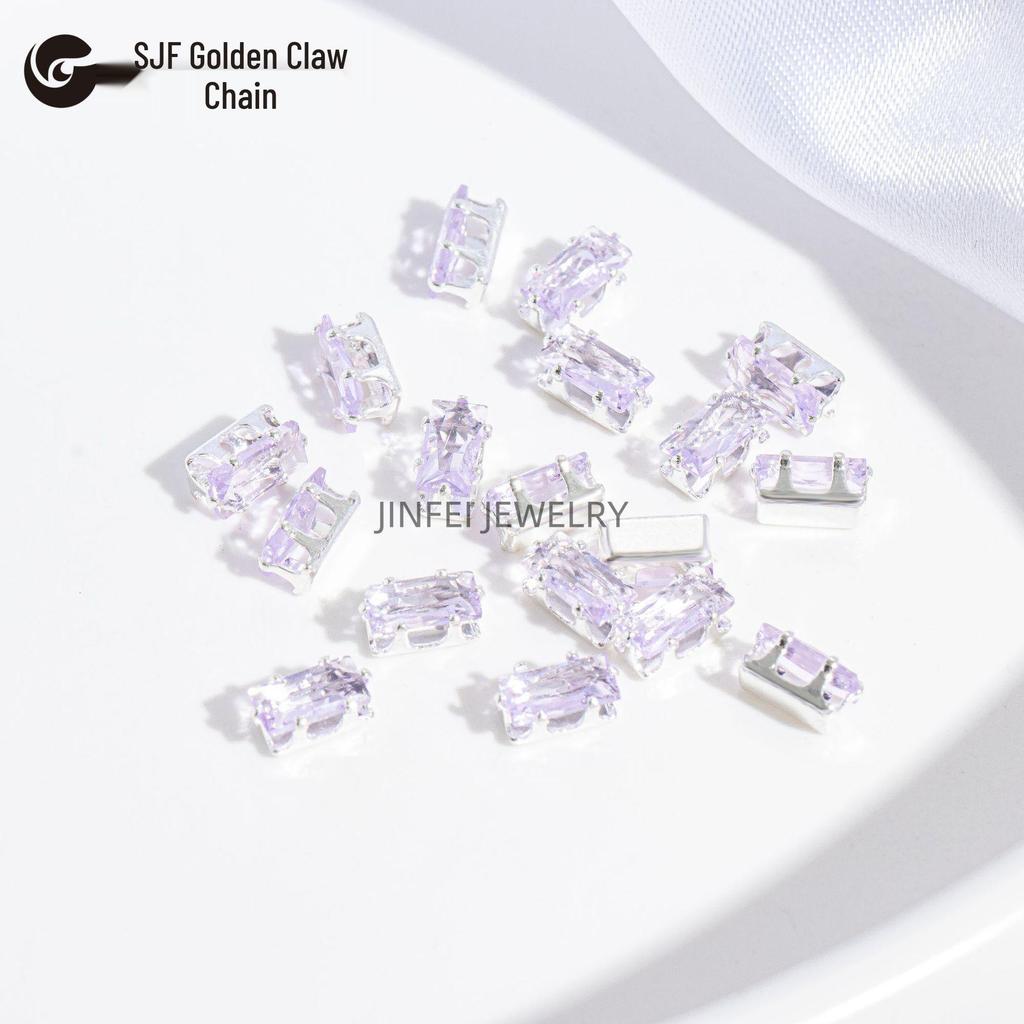 50-teiliges DIY-Schmuck-Set: Bunte rechteckige und quadratische Edelsteinbohrer