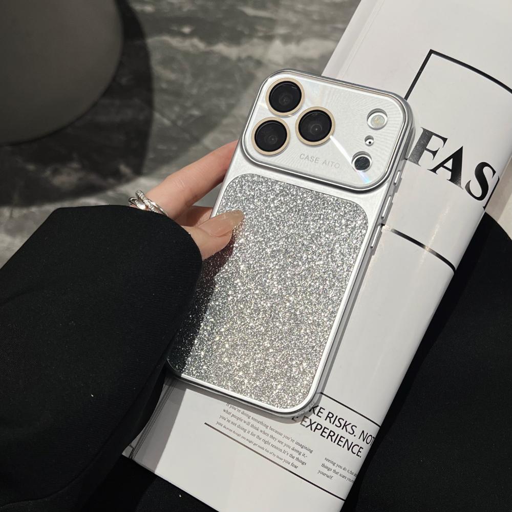 

Fashion Shiny Glitter Protective Cover For IPhone 17 16 15 14 13 Pro Max Shockproof Lens Camera Protection Cases Bumper Shell iPhone 15