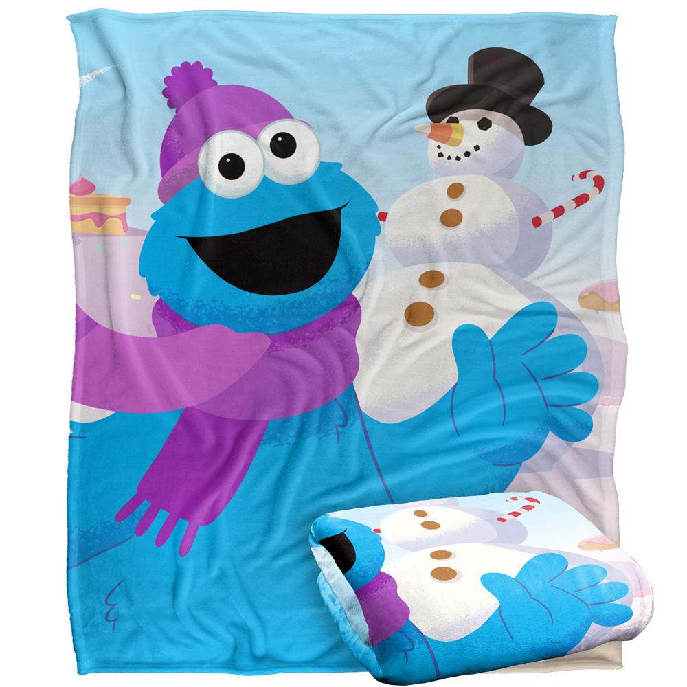 Sesame Street Snowman Cookie Monster Blanket