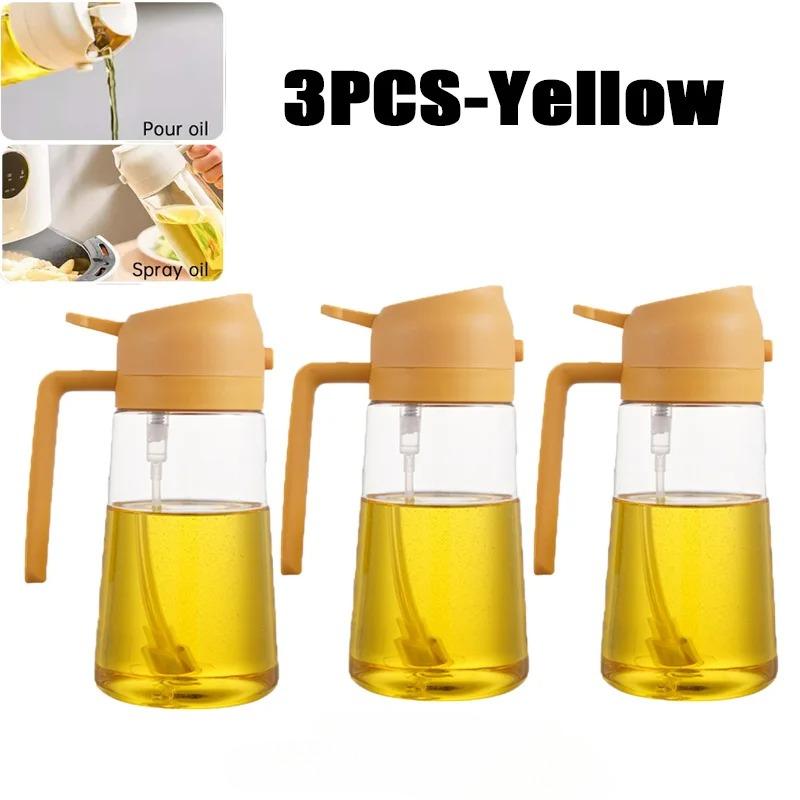 2in1 470ml Plastic Spray Oil Sprayer Bottle Spray Oil Dispenser Oil Jar Cruet BBQ Kitchen Baking Roasting Picnic Kitchen Tool