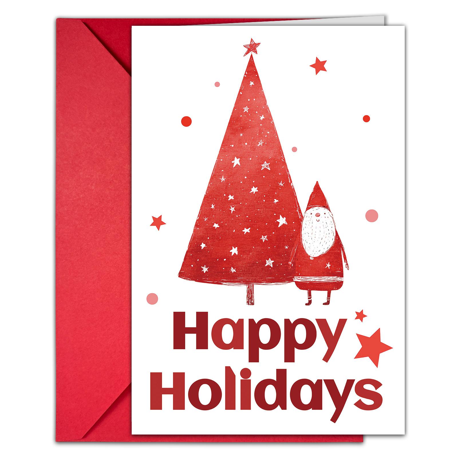 

Набор из 10 мультяшных рождественских конвертов для поздравительных открыток с разнообразными креативными рождественскими поздравительными открытками One Size